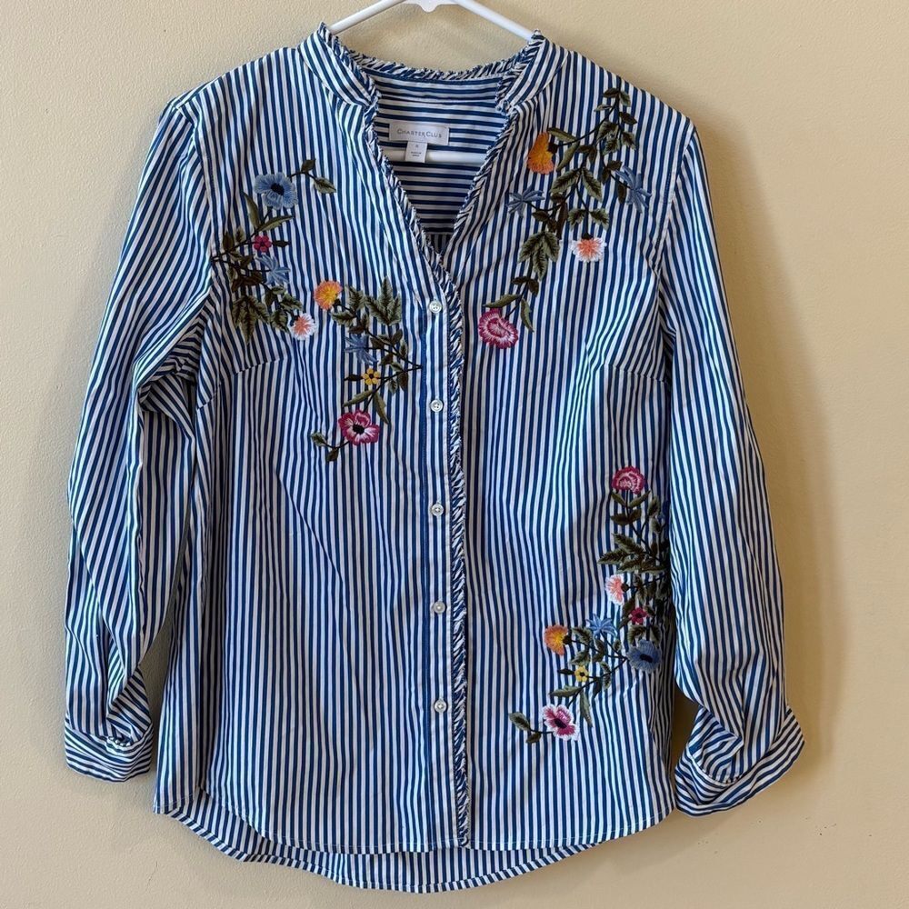 Charter Club Embroidered Top